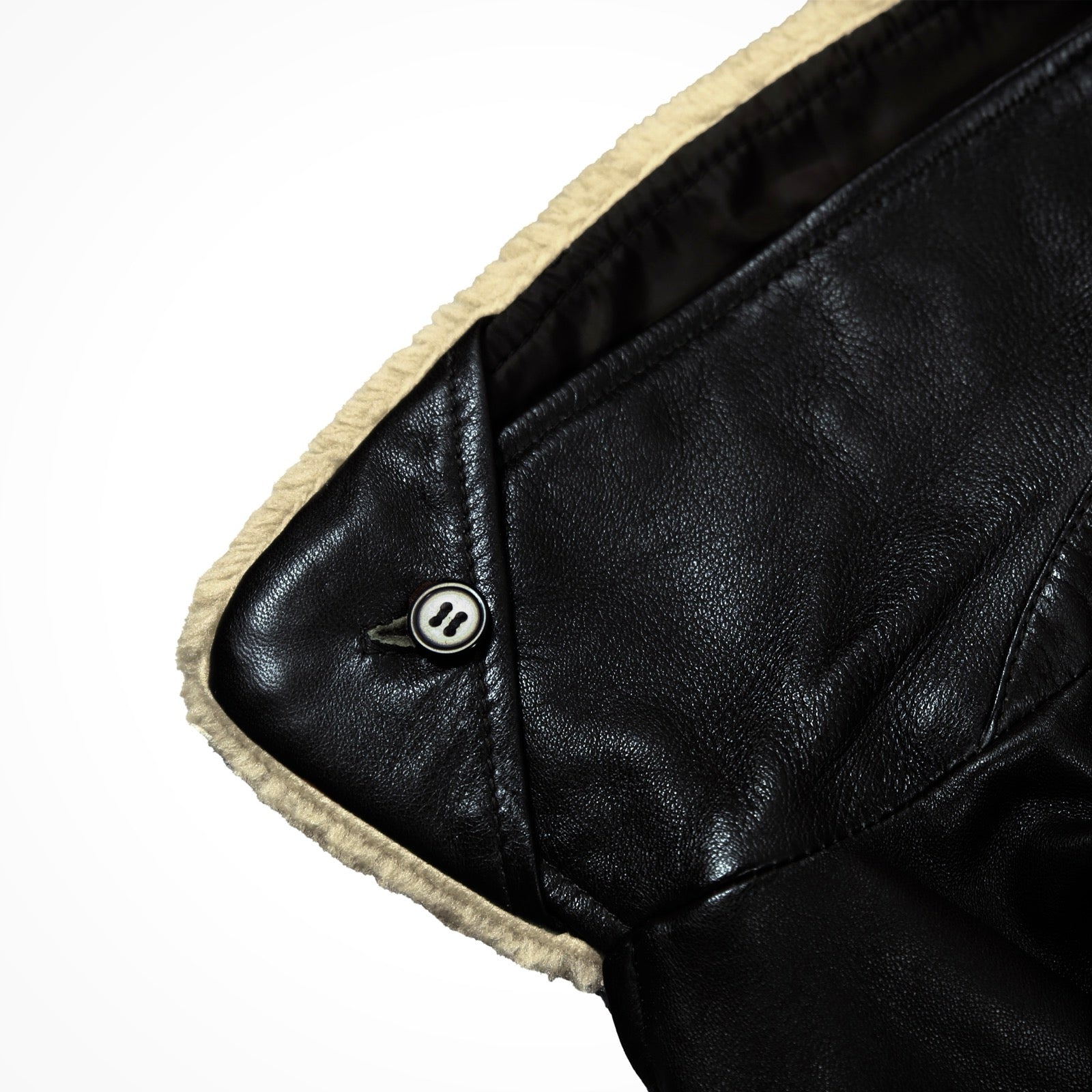 Leather and hardware, close detail